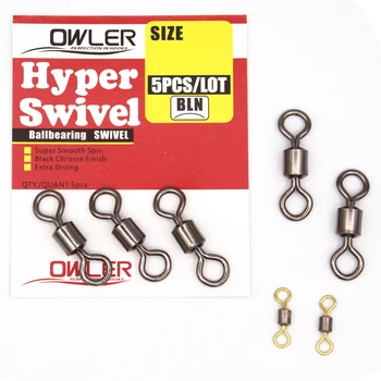 

1pack 2 color 2/0# 1/0 1 2 3 4 5 6 7 8 9 10 12 14 #Ball Bearing Swivel Solid Rings Fishing Connector Ocean Boat Fishing Hooks