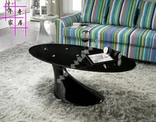 Toughened glass tea table The individuality creative tea table Fashion oval table