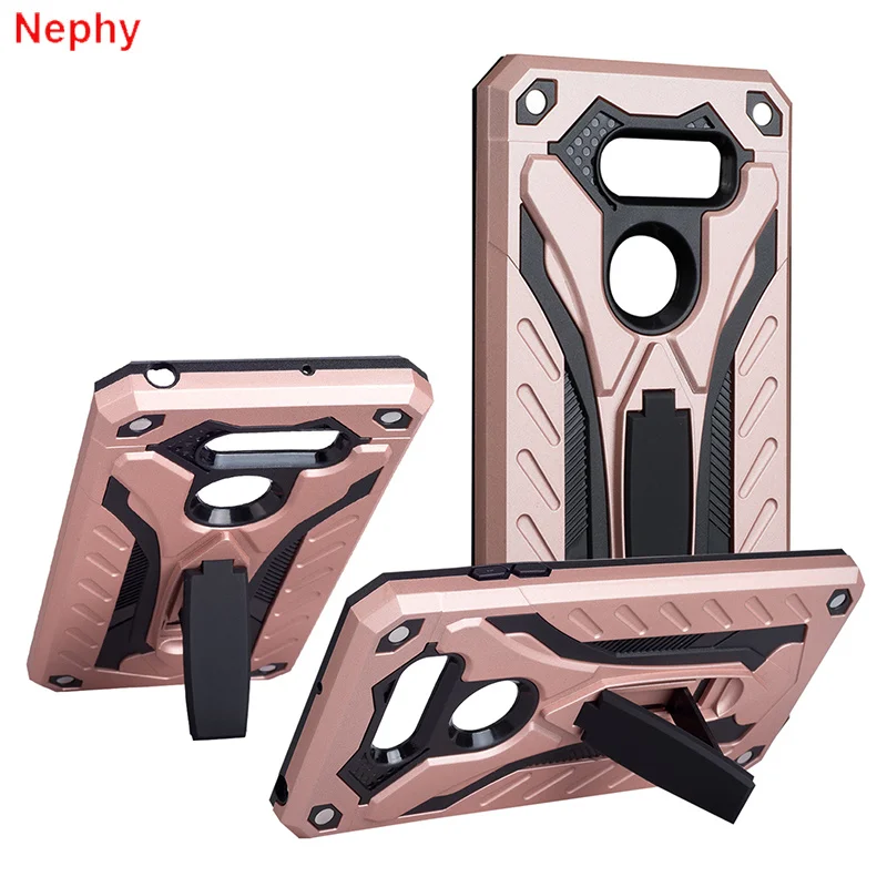 

Luxury Armor Protect shockproof Cell Phone Case For LG G5 G6 K10 V20 G 4 5 Back Cover Soft Silicone Hard PC hybrid funny Casing