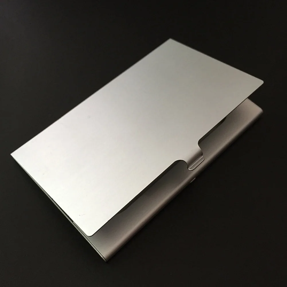 Отличное качество Бизнес ID кредитных держатель для карт карточки карман Творческий Алюминий металлической блестящей стороной