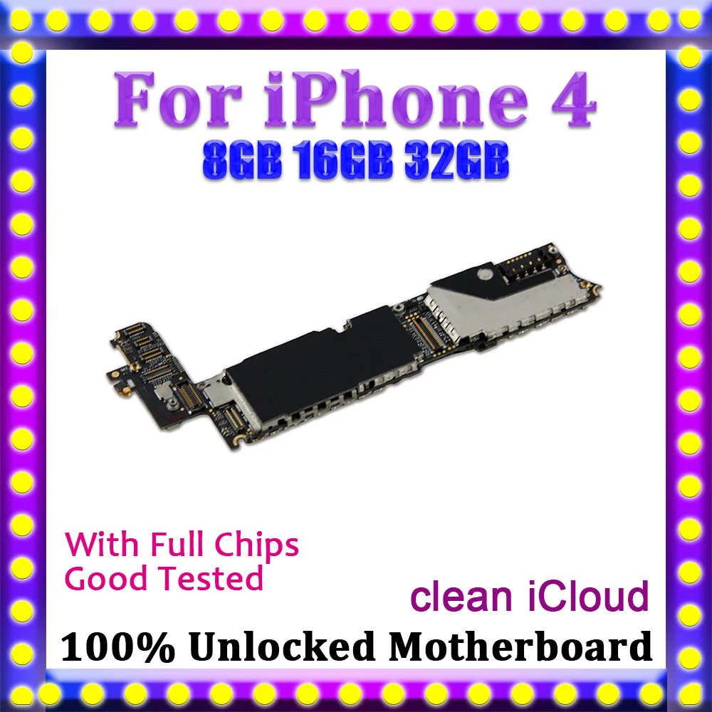 Разборная материнская плата для iPhone 4 полнофункциональная разблокированная с