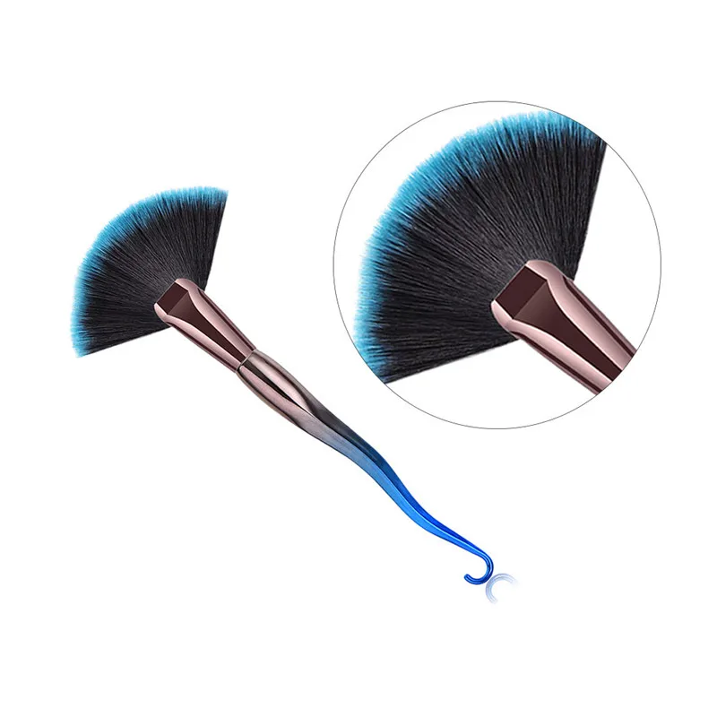 

1Pc Cosmetic Hook Powder Foundation Make up Brush Fan Shape Diamond Fish Scale Hook Powder Foundation Brusher Makeup Brush