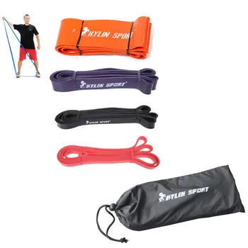 

Set of 4 natural latex 41" cross fitness equipment interesting circle physical rubber resistance band