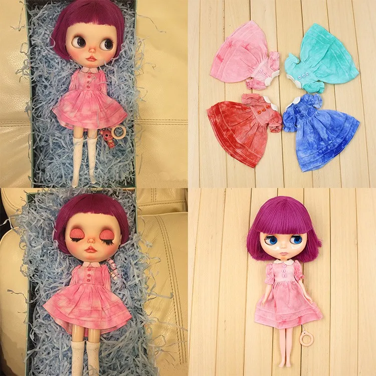 Наряды для Blyth doll on piece простой леденцовый костюм для 1/6 azone BJD pullip licca