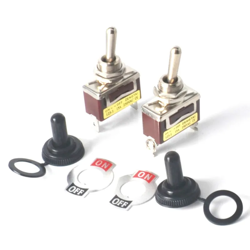 

12mm Momentary toggle switch 2pin single side spring return with waterproof cover