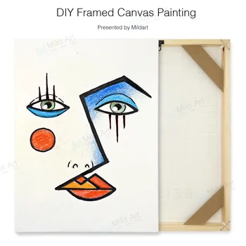

Modern Abstract Minimalist Picasso Posters Nordic A4 Big Wall Art Pictures Home Decor DIY Natural Wooden Framed Canvas Paintings