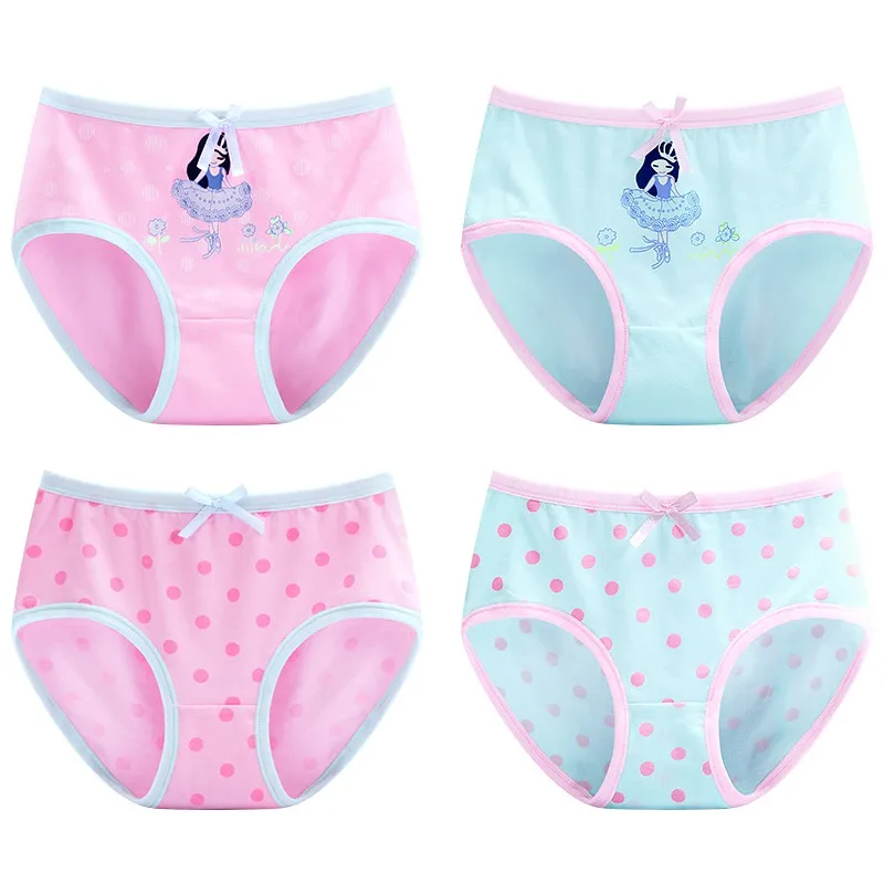 Cotton Children Panties 2 Pcs/lot Girls\' Briefs Female Child Underwear
