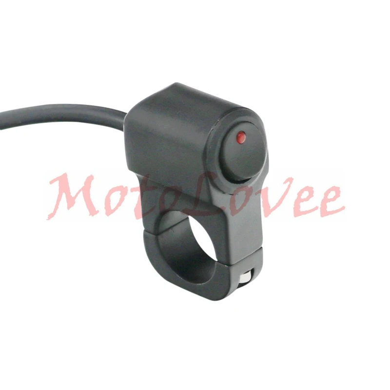 MotoLovee 12 В 10 А мотоциклетный головной светильник на руль, противотуманный Точечный светильник, водонепроницаемый переключатель - Цвет: Черный