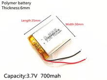 Free Shipping Polymer battery 700 mah 3.7 V 603035 smart home Li-ion battery for dvr GPS mp3 mp4