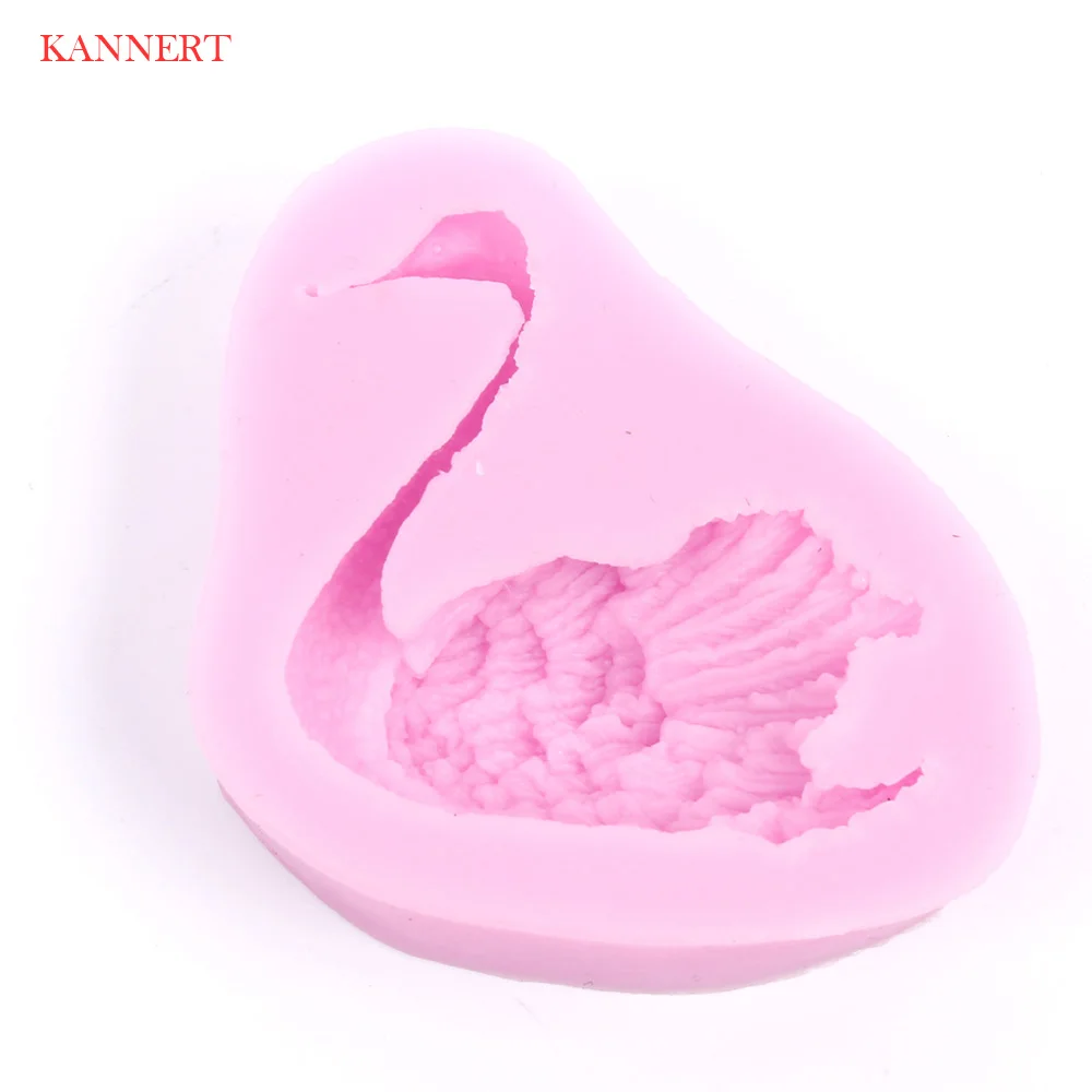 1PCS 3D Swan Fondant Chocolate Candy Cake Silicone Mold