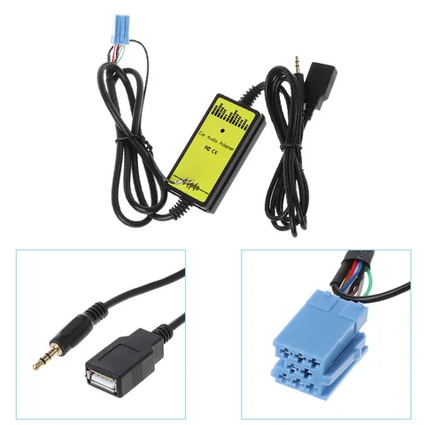 Audio MP3 Interface CD Adapter Changer AUX SD USB Data Cable Mini 8P CD Changer Decoder For VW Skoda