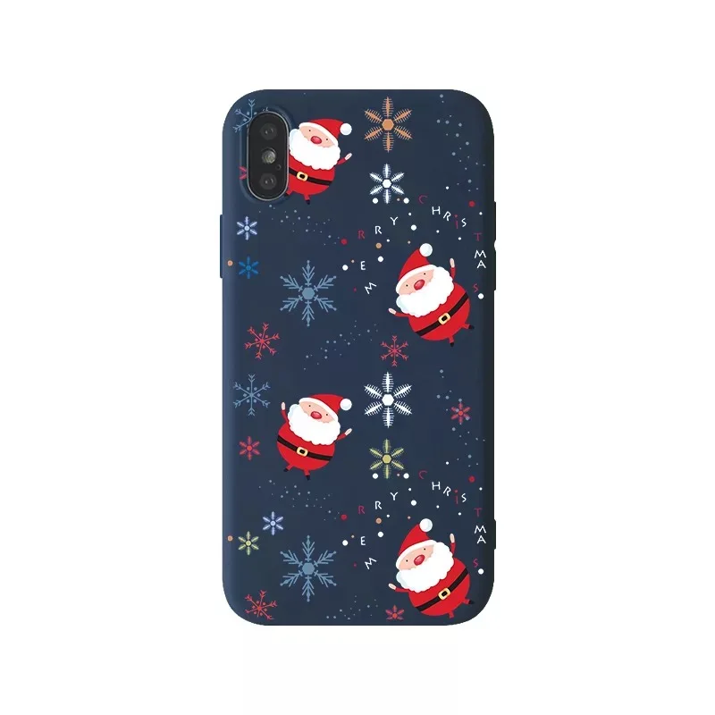 

UBERAY Christmas Case For iPhone XS Max Cover iPhone X Luxury Red White Snow Phone Case Soft TPU Coque For iphone 6 7 8 Plus