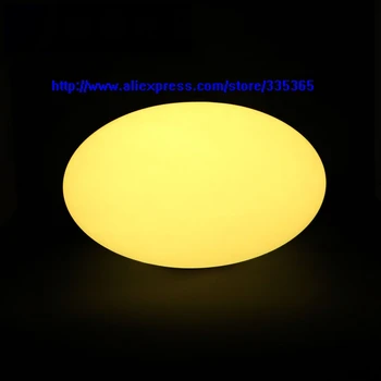 

PE Plastic 200mm*200*14mm ellipse RGB rechargeable battery led romatic table lights bedroom lamp 1w with remote and with charger