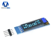 0,91 дюймов 128x32 IEC IIC Серийный синий OLED ЖК-дисплей модуль 0,9" 12832 SSD1306 ЖК-экран для Arduino подсветка