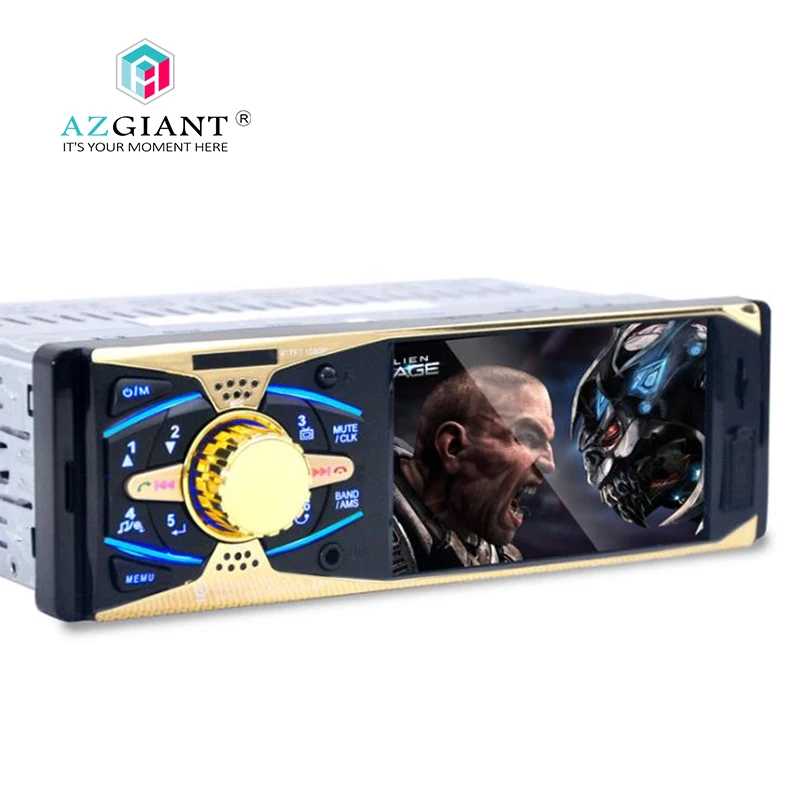AZGIANT автомобильный радиоприемник с 4 1 дюймов HD цифровой Экран Bluetooth fm-тюнер MP3 MP4