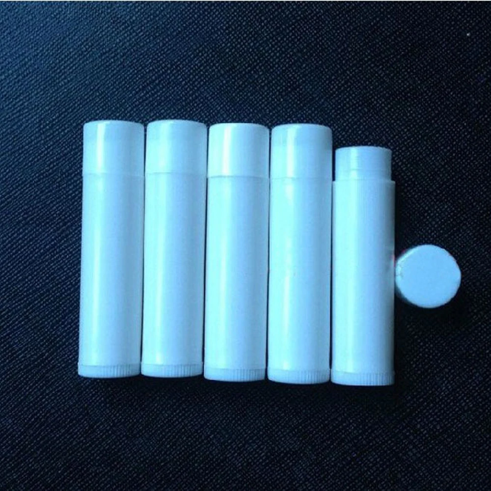10 шт./партия пластиковая белая губная помада 5 мл бальзам для губ трубка, пустая белая губная помада трубка для косметической упаковки RB49