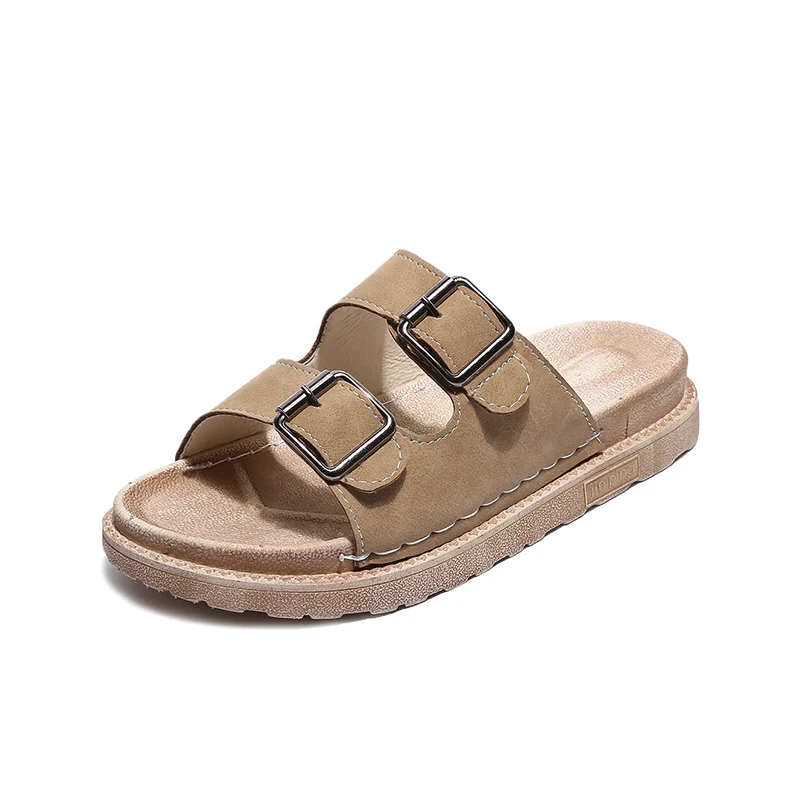 

Sandals Women Summer Slippers Female Flat Shoes With Buckle zapatos de mujer Slipper Outside Soft Sole Slides Ins Hot T180806A