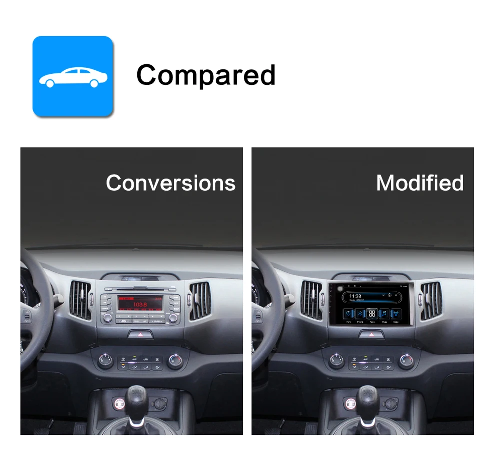 Clearance 4G/2GRAM For KIA Sportage R / Sportage 2009-2015 9 inch 1024*600 screen Car Android radio gps one din car IPS screen player BT 1