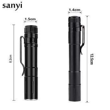 

Portable Mini LED Flashlight Torch XPE Flash Light 2000LM Hunting Camping Lamp By 2xAAA battery Lighting Pen Light