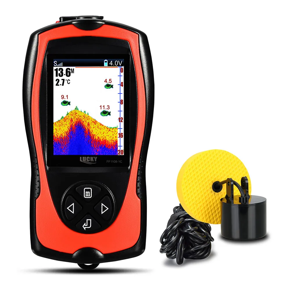 

LUCKY FF1108 - 1CT Portable Fish Finder 45 Degree Sonar Detection Automatic Storage Function Fishing Gear