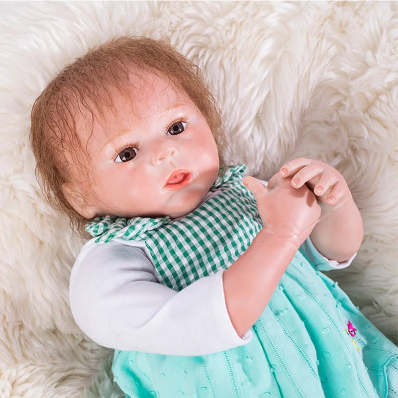 18 дюймов реалистичные куклы младенца силикона Reborn baby Doll винил кукла младенцев