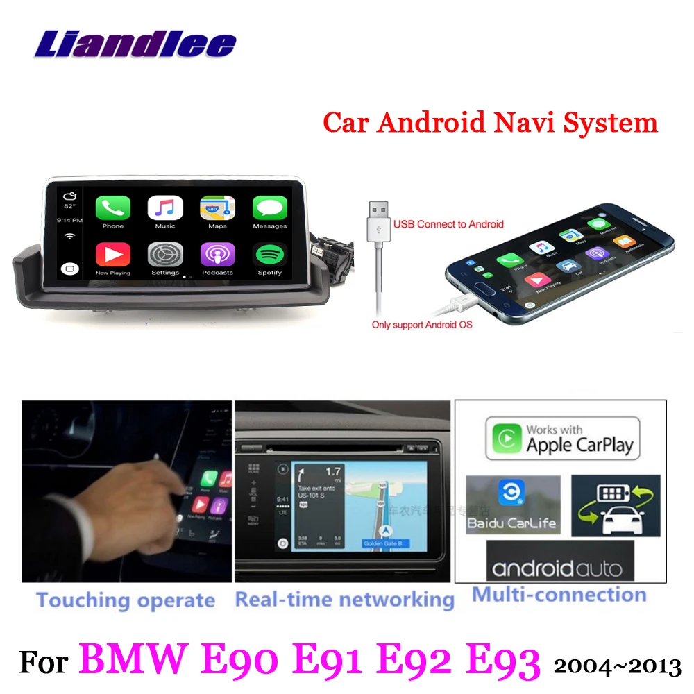 Clearance Liandlee For BMW 3 Series E90 E91 E92 E93 Left Hand Drive Android Original System Idrive Carplay GPS Navi Navigation Multimedia 4
