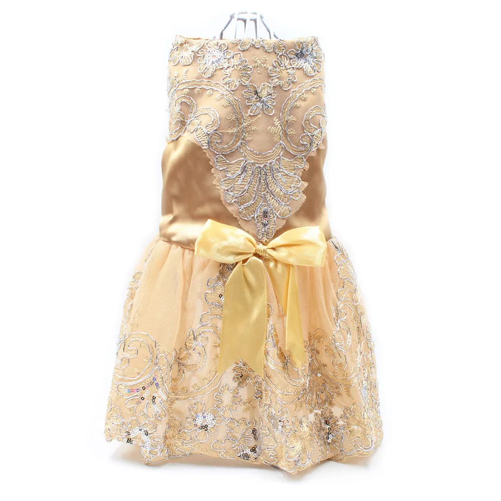Модное роскошное свадебное платье для собак Dmbroidery одежда для щенка с бантами одежда юбка для девочек принцесса невесты юбка для mall dogs