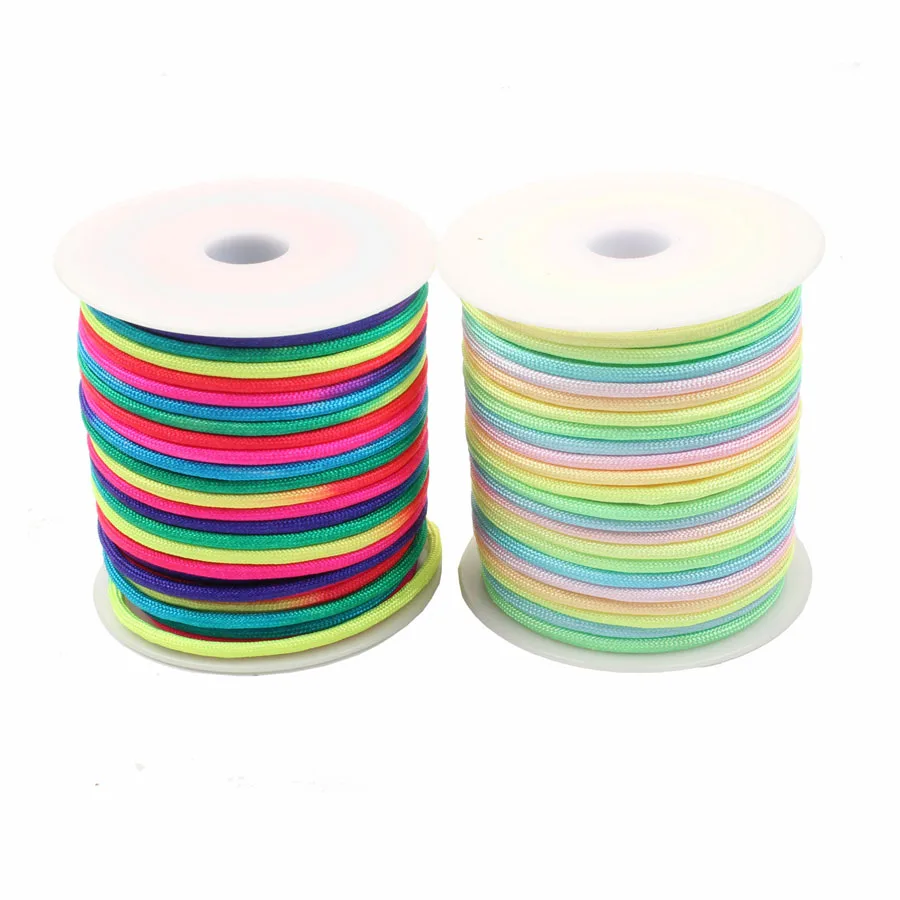 GEGEDA قوس قزح Paracord في 550 Paracord النايلون 100FT 4 ملليمتر paracord المظلة الحبل الحبل حبل في الهواء الطلق تسلق الحبل