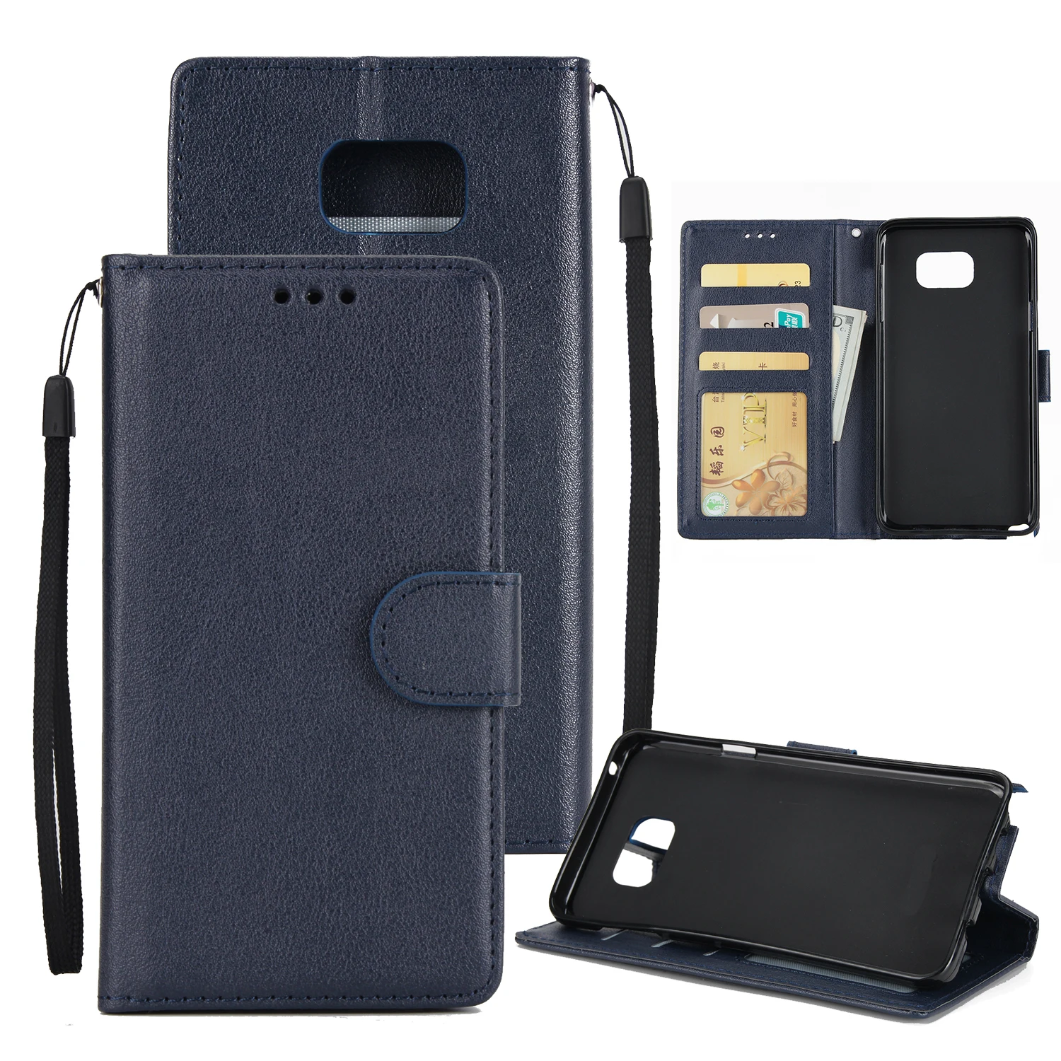 Luxury Leather Flip lanyards Phone Case For Samsung Galaxy Note 5 case