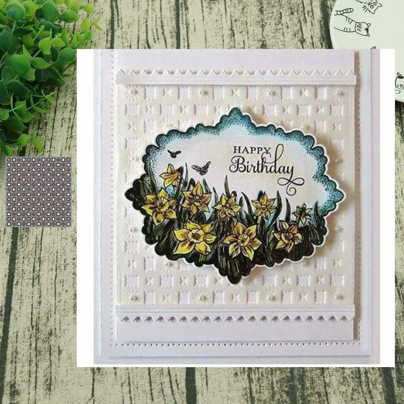 

Square background metal cutting dies cut die mold decoration Scrapbook paper craft knife mould blade punch stencils