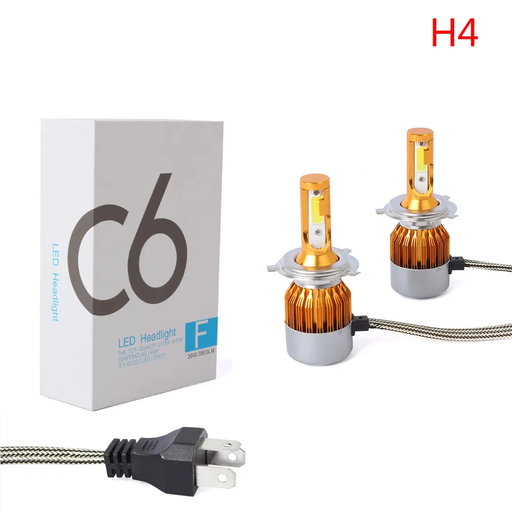 

70W/Pair Lamp H4 LED Mini Projector Lens Automobles LED Bulb LED Conversion Kit Hi/Lo Beam Headlight 12V/24V 6000K White