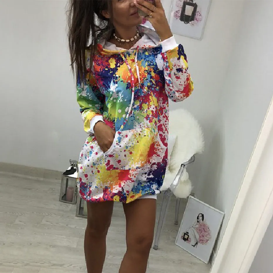 Autumn Print Long Sweatshirt Women Clothes Streetwear Personality Fleece Long Sleeve Pullover Femme Hip Hop Loose Hoodies (3)