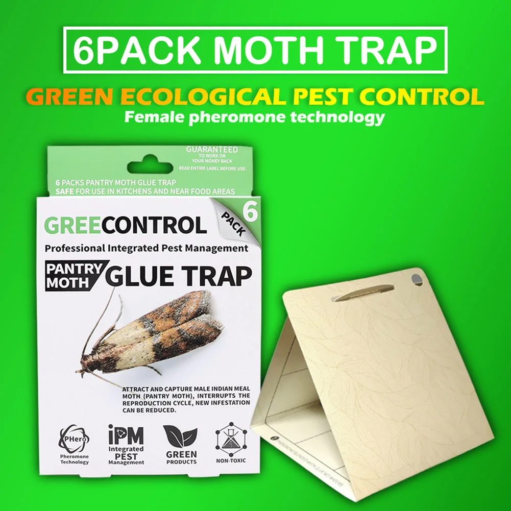 6pcs/pack Moth Glue Trap Pest Bug Control Moths Catcher Trap UD88