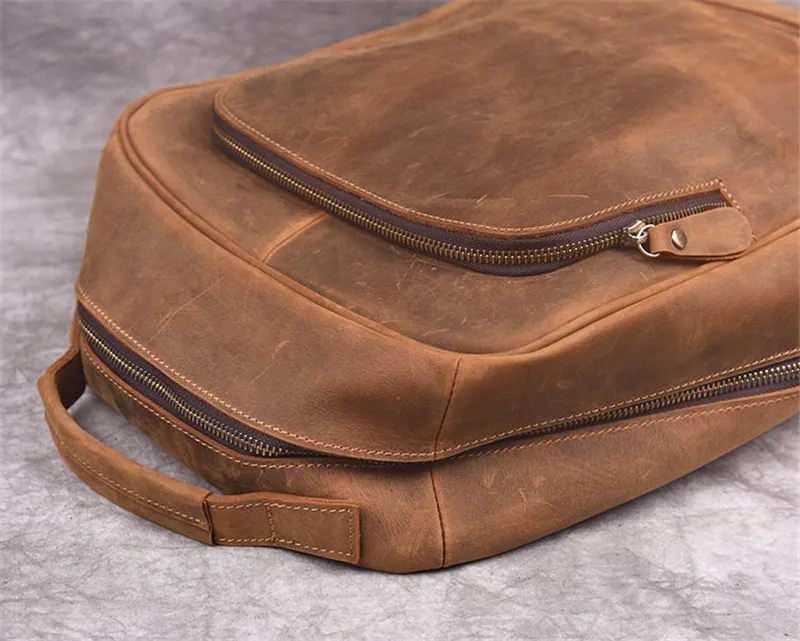 PNDME Ретро Простой из натуральной кожи мужской женский рюкзак crazy horse кожаный рюкзак для ноутбука большой емкости коричневый рюкзак для путешествий