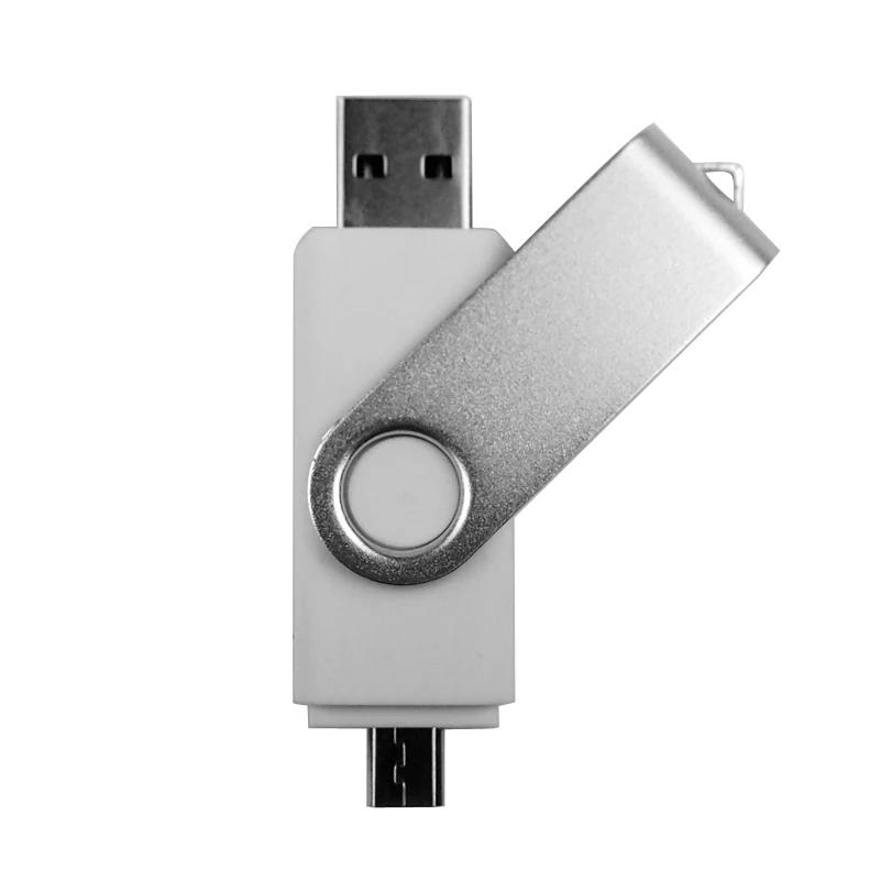 Металлический флеш-накопитель Memorias USB Creativas с логотипом на заказ, флеш-накопитель Usb 4 ГБ 8 ГБ 16 ГБ 32 ГБ OTG USB 2,0, флешка для телефона - Цвет: white