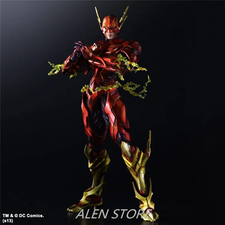 

25cm Play Arts the Flash Spartans Figure Batman vs Superman Dawn of Justice Arkham PVC Action Figures Collection Model Toy