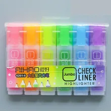 6 шт./компл. милый корейский тип с флуоресцентные разноцветные конфеты текстовый маркер водяной маркер-Хайлайтер для расписывать школьные поставки