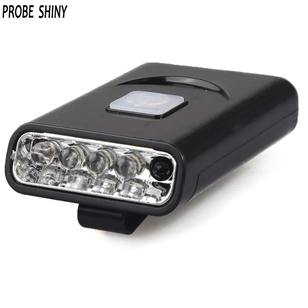 

1x Rechargeable 5 LED Sensor Head Cap Hat Lamp Light USB Headlamp Torch Black hiking flashlight cycling flash lights APJ