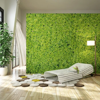 

Green leaves livingroom background 3D Wallpaper Mural Photowall 3d papel de pared PW1708070001