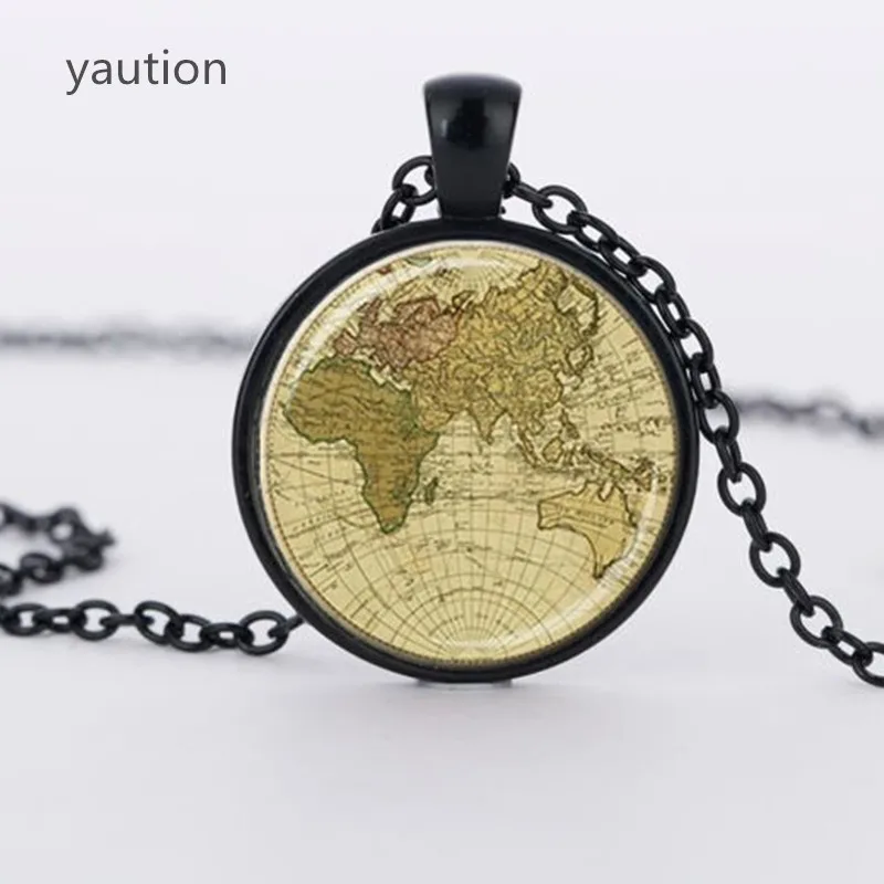 Fashion Vintage Glass Dome Jewelry Globe Necklace Earth World