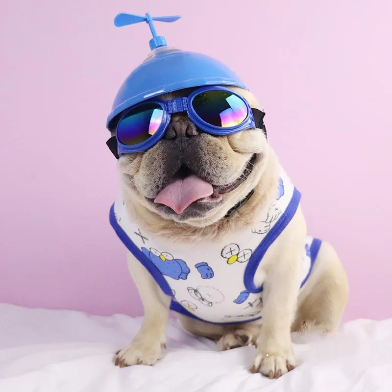 

Puppy Dog Hat Dog Helmets Small Pet Cool Fashion Plastic Outdoor Caps for Motorcycles Photo Props Pet Accessories Ridding Cap