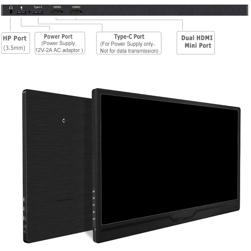 17 3 дюймовый 4K Портативный ЖК монитор 11 мм ультра тонкий дисплей для Mac/PC/smart phone/PS4