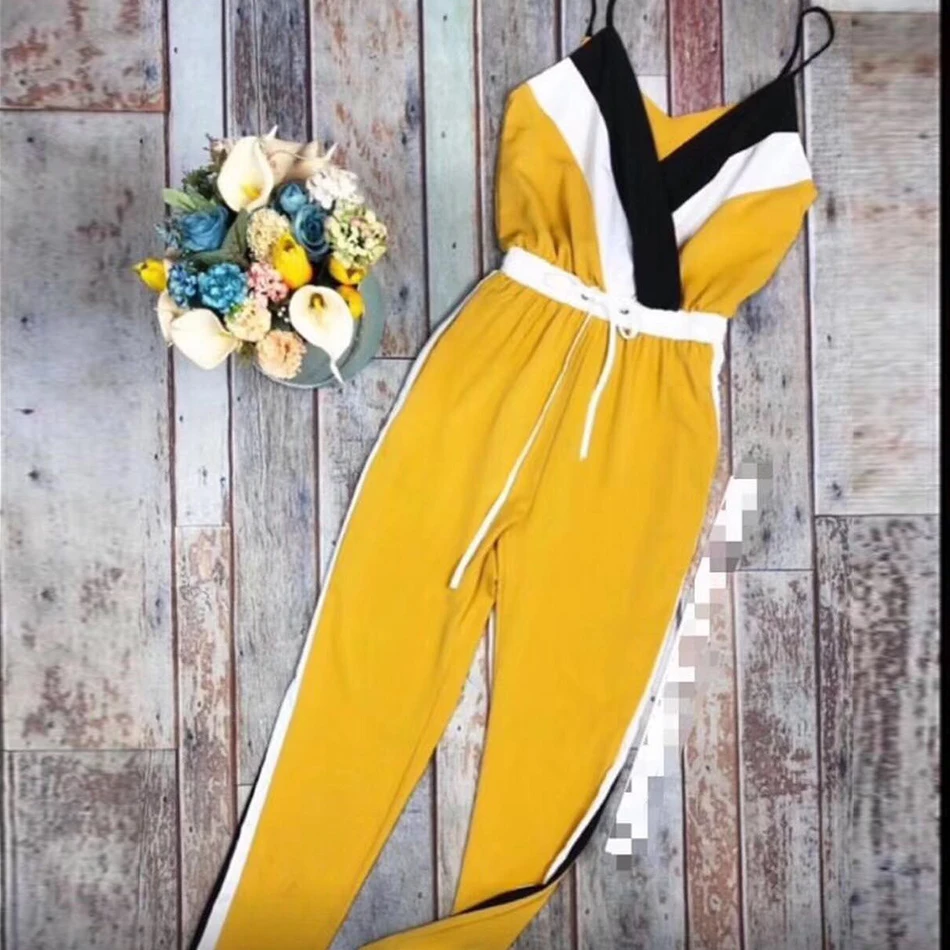 2019-new-sexy-Italian-noodles-cross-straps-jumpsuit-summer-women-s-V-neck-solid-casual-sleeveless