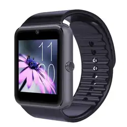 Новая мода Водонепроницаемый Bluetooth Smart часы Поддержка sim-карта для iPhone/Android/samsung черный