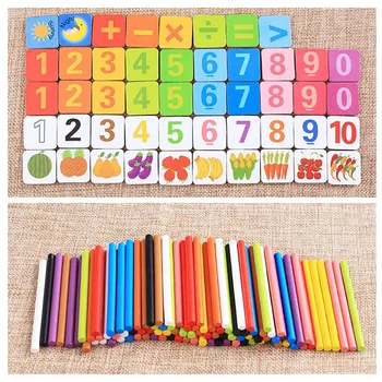 

Colorful Counting Sticks for children Mathematics Montessori Teaching Aids Counting Rod Kids Preschool Math Learning Toy