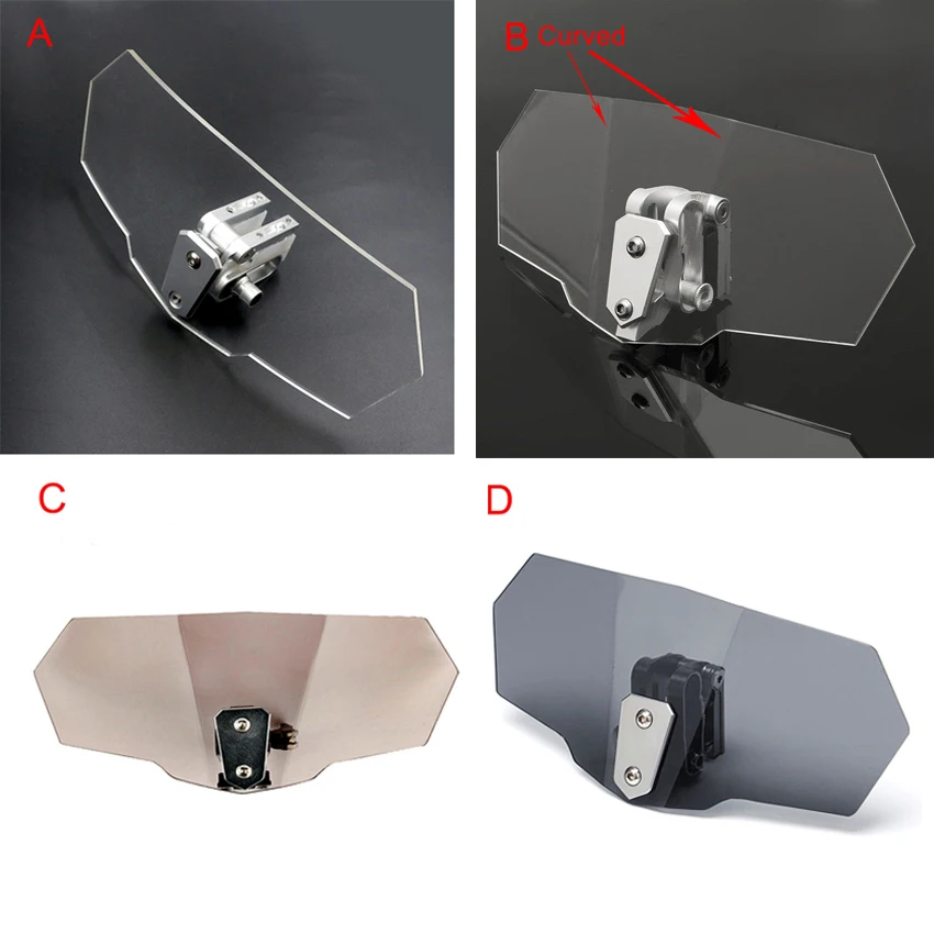 

Unversal Airflow Adjustable Windscreen Wind Deflector Motorcycle Windshield FOR royal enfield himalayan fz16 cb 400 mt07 2019