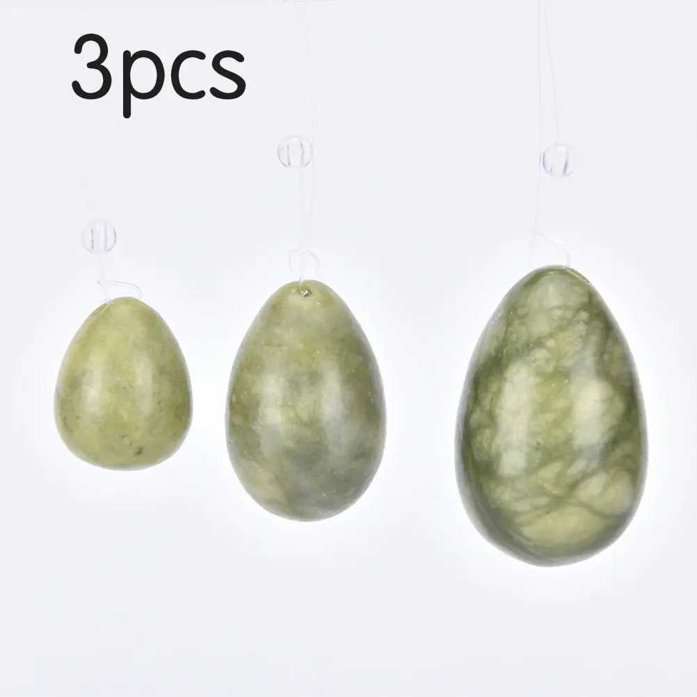 Новинка, нефритовые яйца, для женщин, для тазового пола, Кегеля, упражнений, массажный мяч, вагинальная подтяжка, упражнения, массаж, расслабление - Цвет: 3pcs