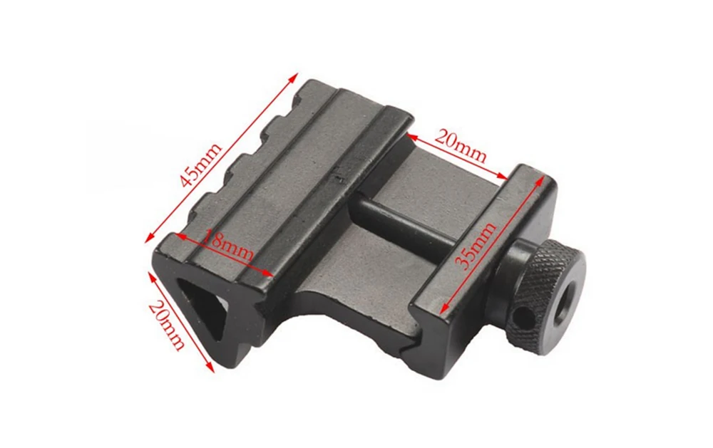 Одна сторона 45 градусов угол офсет 20 мм Weaver Rail Mount Picatinny 4 слота RL1 0014|rail weaver|45 degree