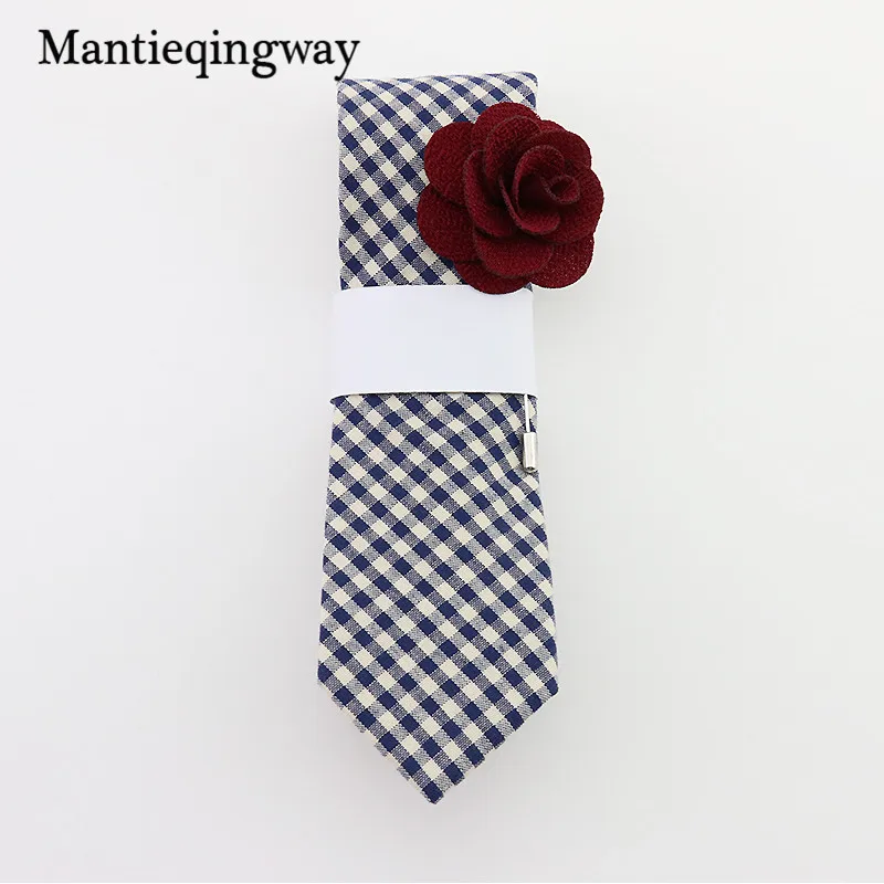 Mantieqingway 6 см модные галстуки, тонкие галстуки, черные узкие галстуки, хлопковые галстуки для мужчин, свадебные деловые полосатые и клетчатые галстуки-бабочки - Цвет: 048