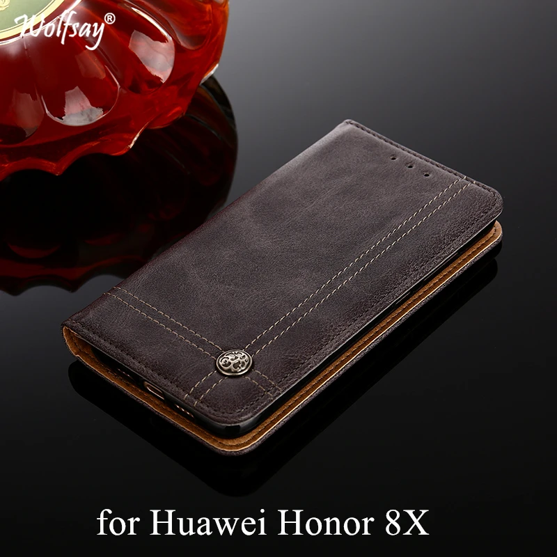 

Huawei Honor 8X Case Honor 8X Cross Pattern Flip Cover PU leather & Soft TPU Inside Case for Huawei Honor 8X Without Magnets